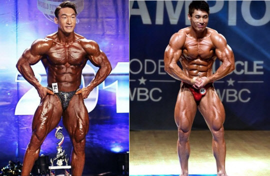 피트니스스타 코리안리그에 출전하는 헤비급 강자 신황 선수(왼쪽)과 배병국 선수(오른쪽)(사진=피트니스스타 제공)